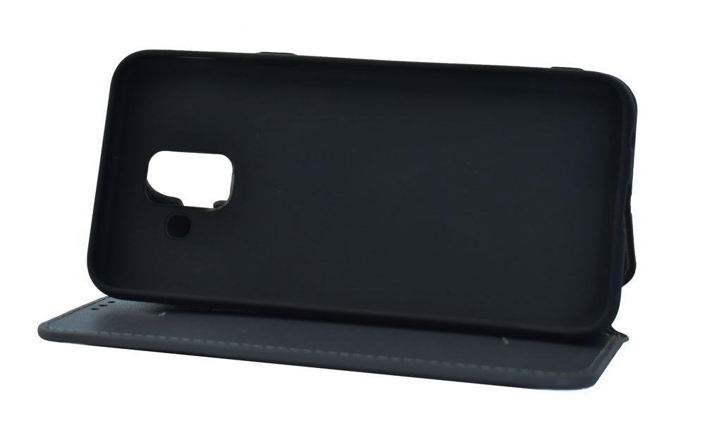POWERTECH Θήκη Slim Leather για Samsung A6 Plus 2018, γκρι 4 POWERTECH Θήκη Slim Leather για Samsung A6 Plus 2018, γκρι - Image 4