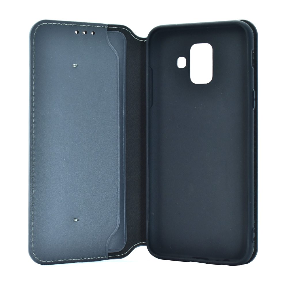POWERTECH Θήκη Slim Leather για Samsung A6 2018, γκρι 3 POWERTECH Θήκη Slim Leather για Samsung A6 2018, γκρι - Image 3
