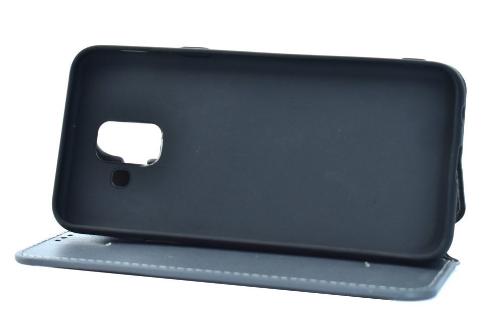 POWERTECH Θήκη Slim Leather για Samsung A6 2018, γκρι 4 POWERTECH Θήκη Slim Leather για Samsung A6 2018, γκρι - Image 4