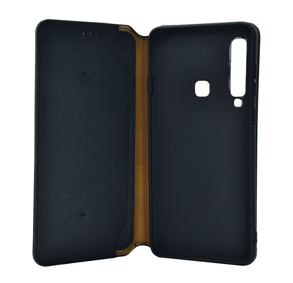 POWERTECH Θήκη Slim Leather για Samsung A9 2018, μαύρη 2 μαύρη