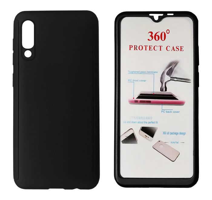 POWERTECH Θήκη Body 360° με Tempered Glass για Xiaomi Mi 9, μαύρη 1 POWERTECH Θήκη Body 360° με Tempered Glass για Xiaomi Mi 9