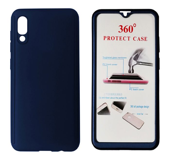 POWERTECH Θήκη Body 360° με Tempered Glass για Samsung A70, μπλε 1 POWERTECH Θήκη Body 360° με Tempered Glass για Samsung A70
