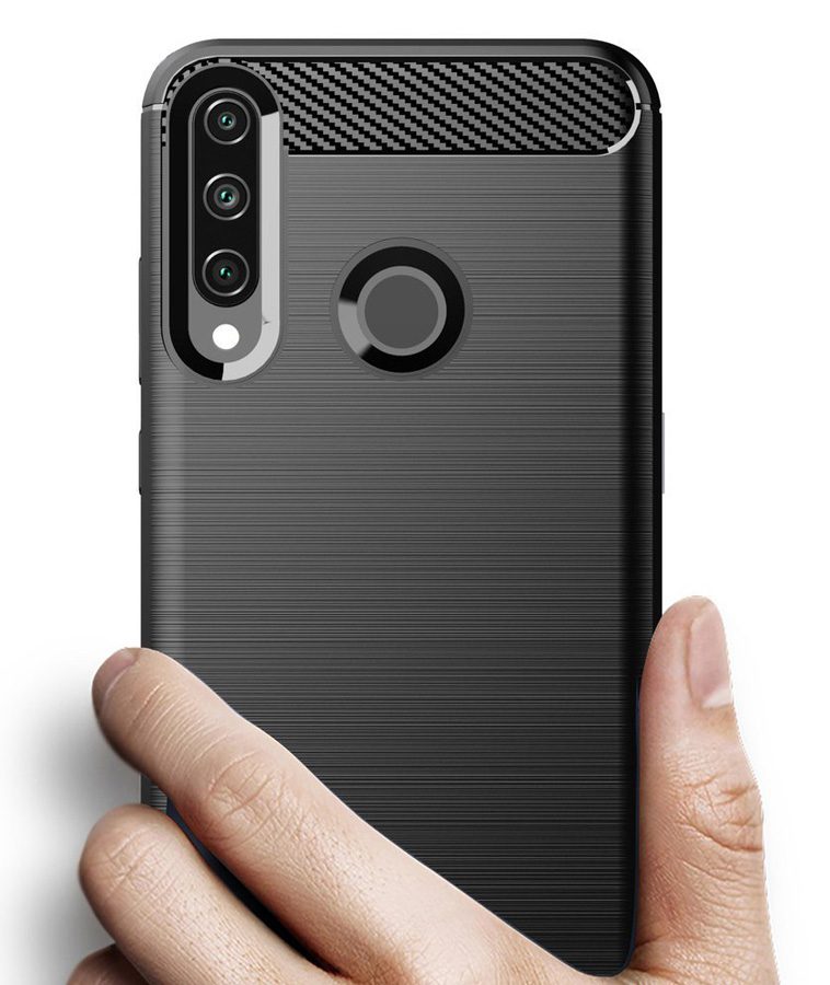 POWERTECH Θήκη Carbon Flex MOB-1524, Huawei Y6p, μαύρη 2 Huawei Y6p