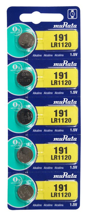 MURATA Αλκαλικές μπαταρίες ρολογιού LR1120 MR-LR1120, 1.5V, 5τμχ 1 MURATA Αλκαλικές μπαταρίες ρολογιού LR1120 MR-LR1120
