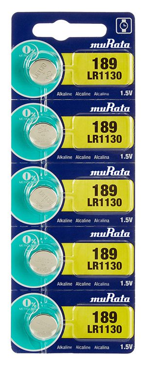 MURATA Αλκαλικές μπαταρίες ρολογιού LR1130 MR-LR1130, 1.5V, 5τμχ 1 MURATA Αλκαλικές μπαταρίες ρολογιού LR1130 MR-LR1130