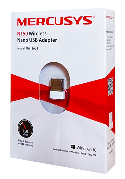 MERCUSYS Wireless Nano USB Adapter MW150US, 150Mbps, Ver. 2 2 150Mbps