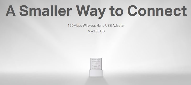 MERCUSYS Wireless Nano USB Adapter MW150US, 150Mbps, Ver. 2 3 Ver. 2