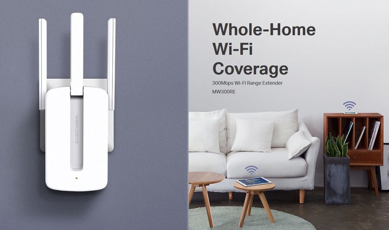 MERCUSYS Wi-Fi Range Extender MW300RE, 300Mbps, MIMO, Ver. 3 4 Ver. 3
