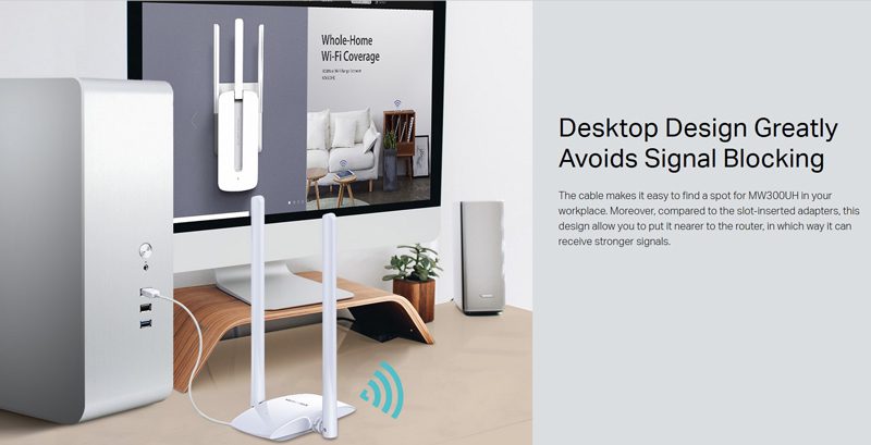 MERCUSYS Wireless USB Adapter MW300UH, 300Mbps, 2x2 MIMO, Ver. 1 5 MERCUSYS Wireless USB Adapter MW300UH, 300Mbps, 2x2 MIMO, Ver. 1 - Image 5