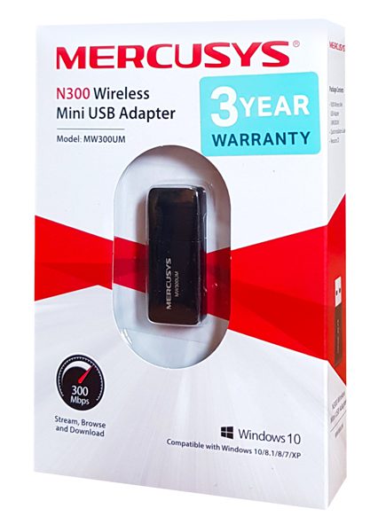 MERCUSYS Wireless Mini USB Adapter MW300UM, 300Mbps, Ver. 3 3 Ver. 3