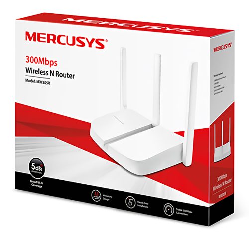 MERCUSYS Wireless N Router MW305R, 300Mbps, 4x 10/100Mbps, Ver. 2 4 Ver. 2