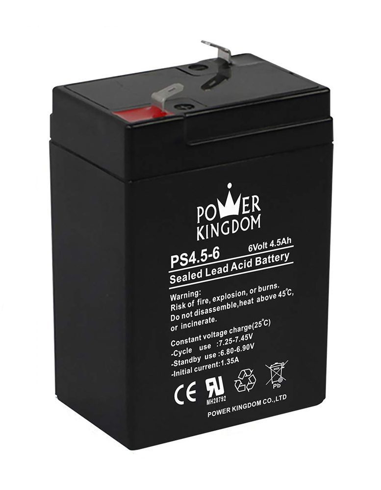 POWER KINGDOM μπαταρία μολύβδου PS4.5-6, 6V 4.5Ah 1 POWER KINGDOM μπαταρία μολύβδου PS4.5-6