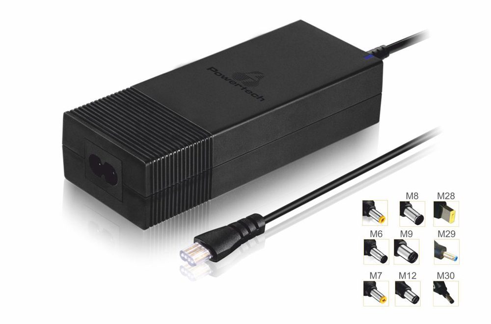 POWERTECH φορτιστής laptop PT-372, Universal, 90W, 9 Tips 1 POWERTECH φορτιστής laptop PT-372