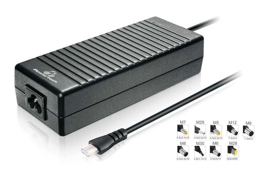 POWERTECH φορτιστής laptop PT-373, Universal, 120 watt, 9 tips 1 POWERTECH φορτιστής laptop PT-373