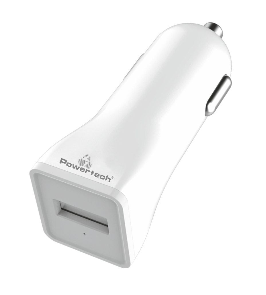 POWERTECH Φορτιστής Αυτοκινήτου PT-762, 1x USB, 1A, λευκός 1 POWERTECH Φορτιστής Αυτοκινήτου PT-762