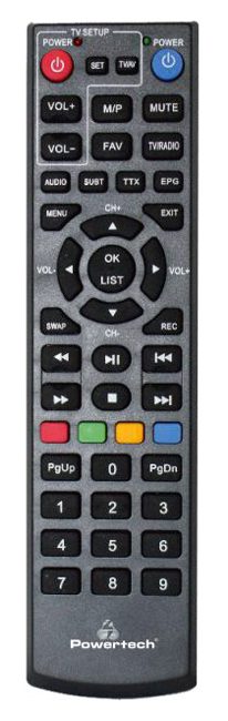 POWERTECH ψηφιακός δέκτης PT-779, MPEG4, DVB-T2, H.265, RJ45 3 DVB-T2