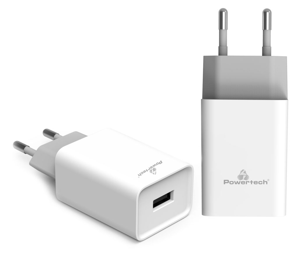 POWERTECH Φορτιστής τοίχου PT-780, 1x USB, 20W, 4A, QC 3.0, λευκός 1 POWERTECH Φορτιστής τοίχου PT-780