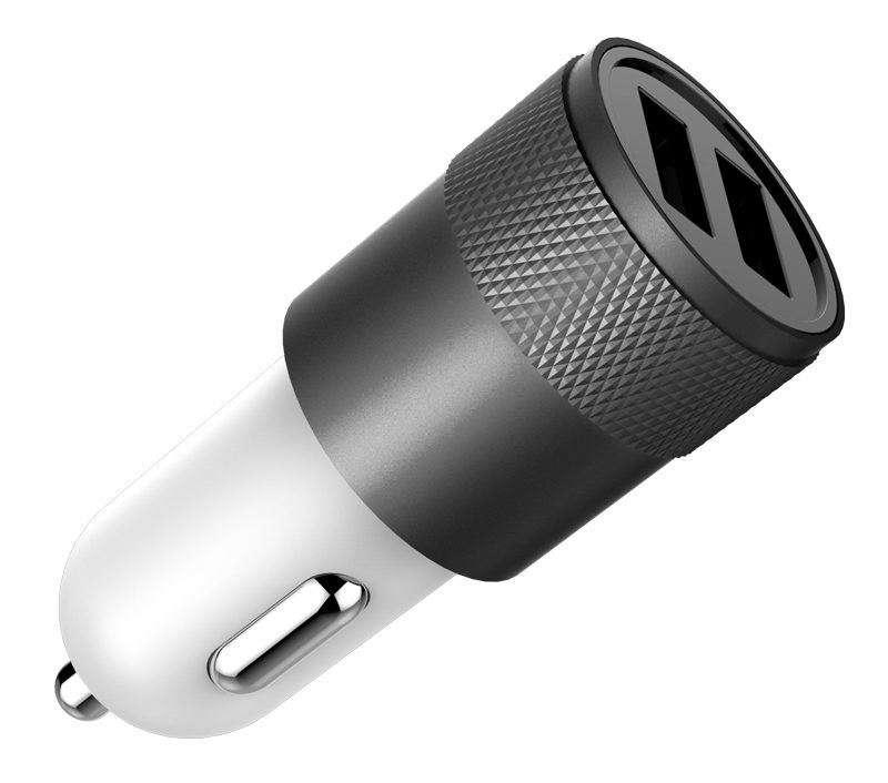 POWERTECH φορτιστής αυτοκινήτου PT-798, 2x USB, 2.1A, γκρι 4 γκρι
