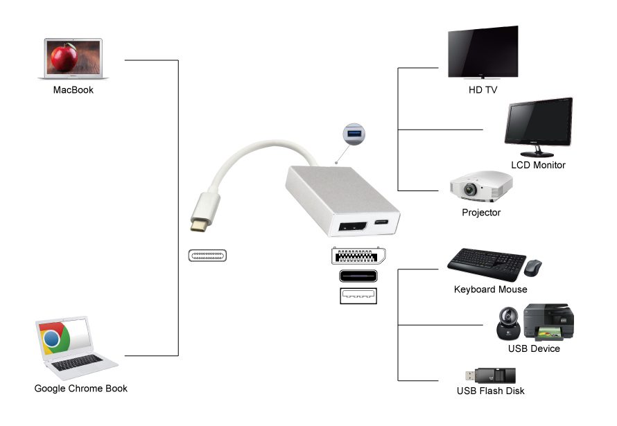 POWERTECH converter Type-C σε DisplayPort + Type-C + USB 3.0 PTH-040 2 POWERTECH converter Type-C σε DisplayPort + Type-C + USB 3.0 PTH-040 - Image 2