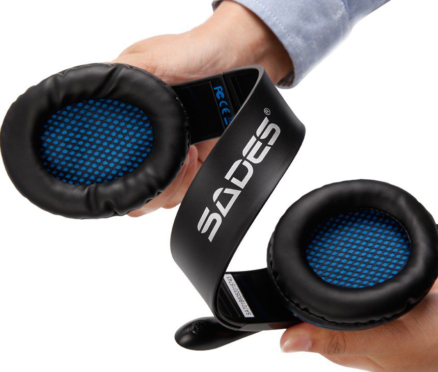 SADES Gaming headset Tpower με 40mm ακουστικά, Blue 4 SADES Gaming headset Tpower με 40mm ακουστικά, Blue - Image 4