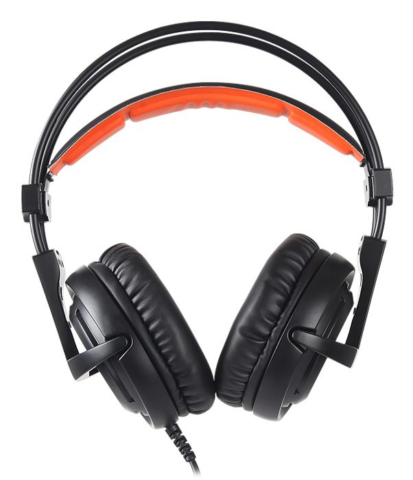 SADES Gaming Headset A6, multiplatform, USB, LED, μαύρα 4 LED