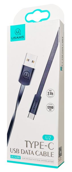 USAMS Καλώδιο USB σε Type-C US-SJ200, 1.2m, μαύρο 3 μαύρο