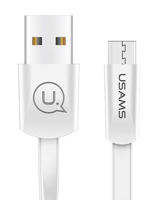USAMS Καλώδιο USB σε Micro USB US-SJ201, 1.2m, λευκό 1 USAMS Καλώδιο USB σε Micro USB US-SJ201
