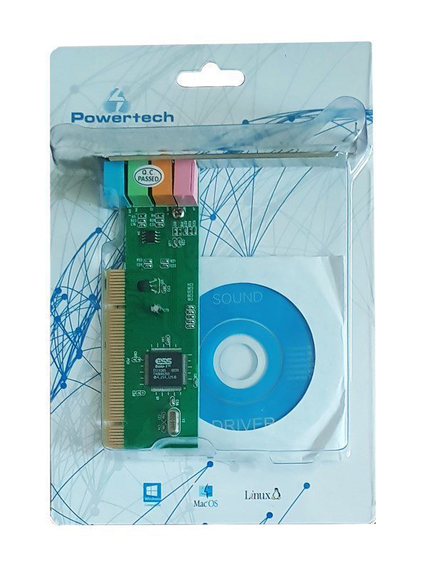 POWERTECH Κάρτα Επέκτασης PCI to 6 channel Audio, Chipset ES1938S 2 Chipset ES1938S