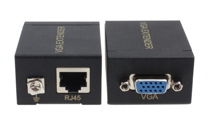 POWERTECH VGA Signal Extender, Digital to Analog L/R Audio, έως 60m 1 POWERTECH VGA Signal Extender