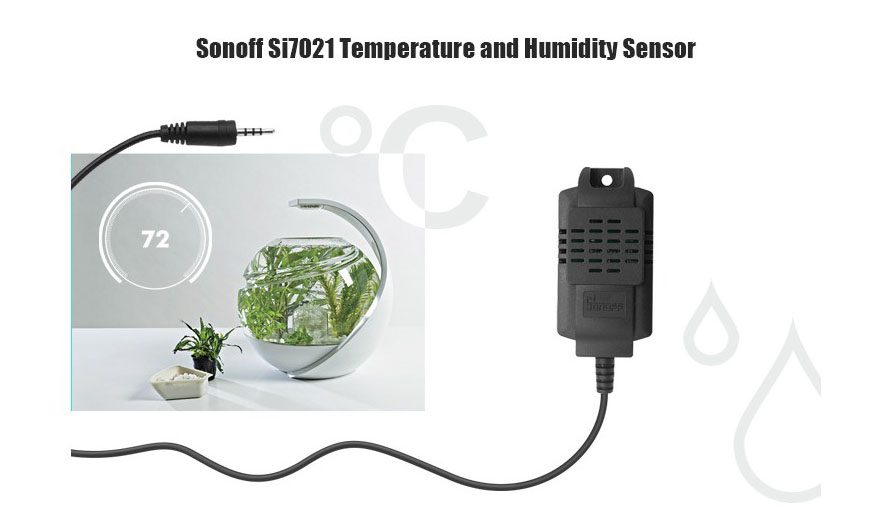 SONOFF Aισθητήρας θερμοκρασίας και υγρασίας SI7021, WiFi, 2.5mm, μαύρο 2 WiFi