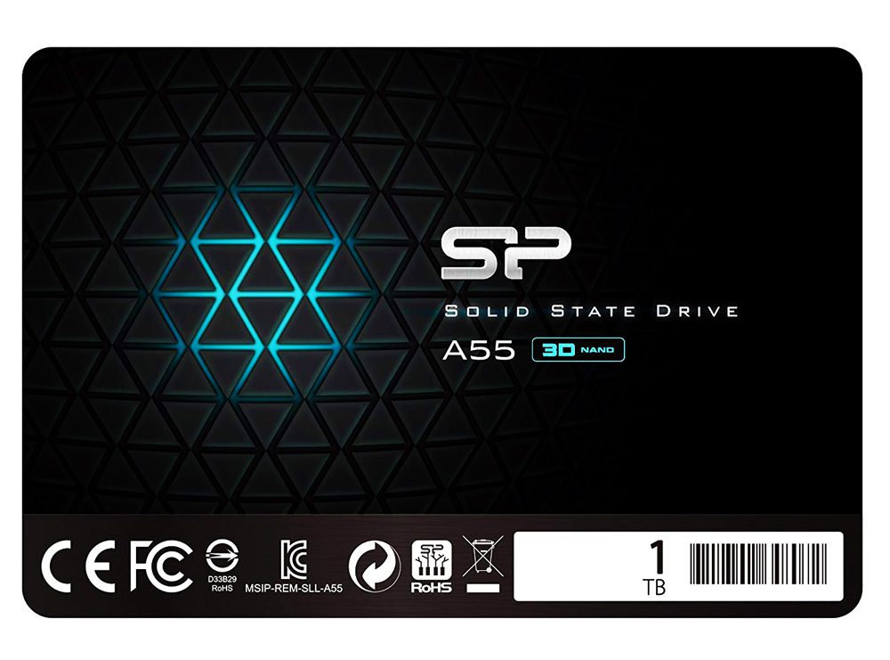 SILICON POWER SSD A55 1TB, 2.5", SATA III, 560-530MB/s 7mm, TLC 1 SILICON POWER SSD A55 1TB