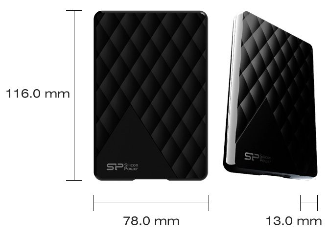 SILICON POWER εξωτερικός HDD 1TB Diamond D06, USB 3.0, Black 4 SILICON POWER εξωτερικός HDD 1TB Diamond D06, USB 3.0, Black - Image 4