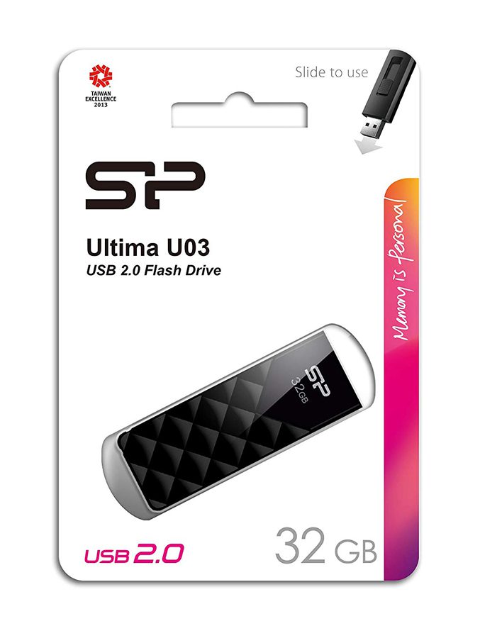 SILICON POWER USB Flash Ultima U03, 32GB, USB 2.0, μαύρο 3 USB 2.0