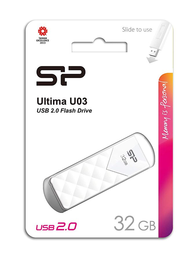 SILICON POWER USB Flash Ultima U03, 32GB, USB 2.0, λευκό 2 32GB