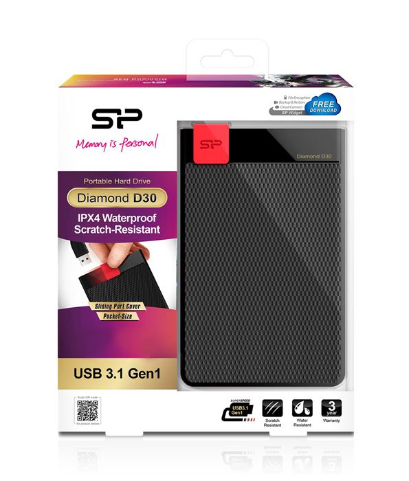 SILICON POWER Εξωτερικός HDD 4TB Diamond D30 D3L, USB 3.1, Black 5 SILICON POWER Εξωτερικός HDD 4TB Diamond D30 D3L, USB 3.1, Black - Image 5