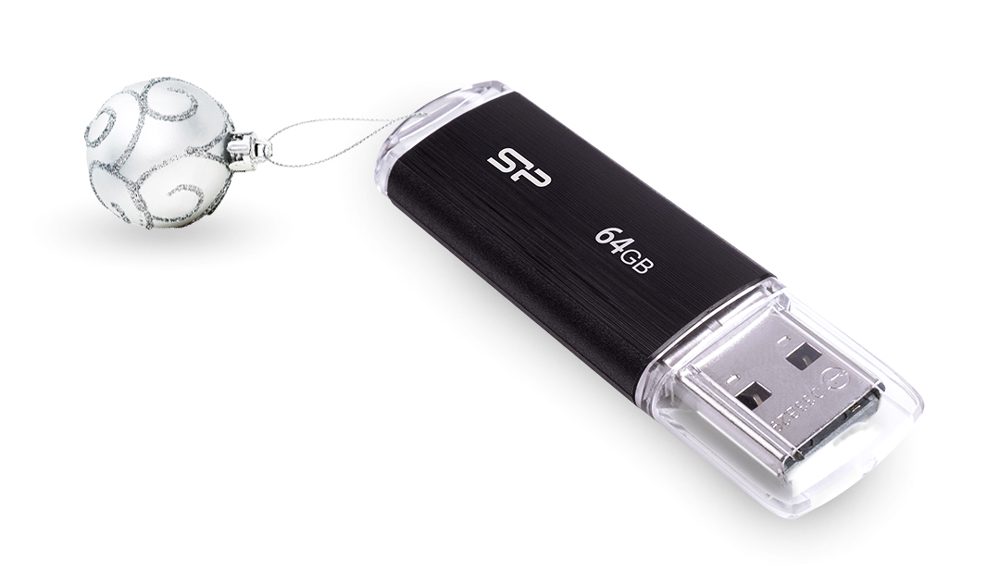 SILICON POWER USB Flash Drive Ultima U02, 64GB, USB 2.0, μαύρο 2 64GB