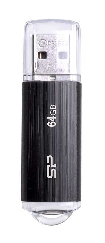 SILICON POWER USB Flash Drive Ultima U02, 64GB, USB 2.0, μαύρο 1 SILICON POWER USB Flash Drive Ultima U02