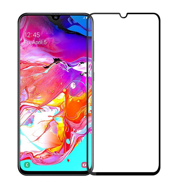 POWERTECH Tempered Glass 5D, Full Glue, Samsung A70 SM-A705F, μαύρο 1 POWERTECH Tempered Glass 5D