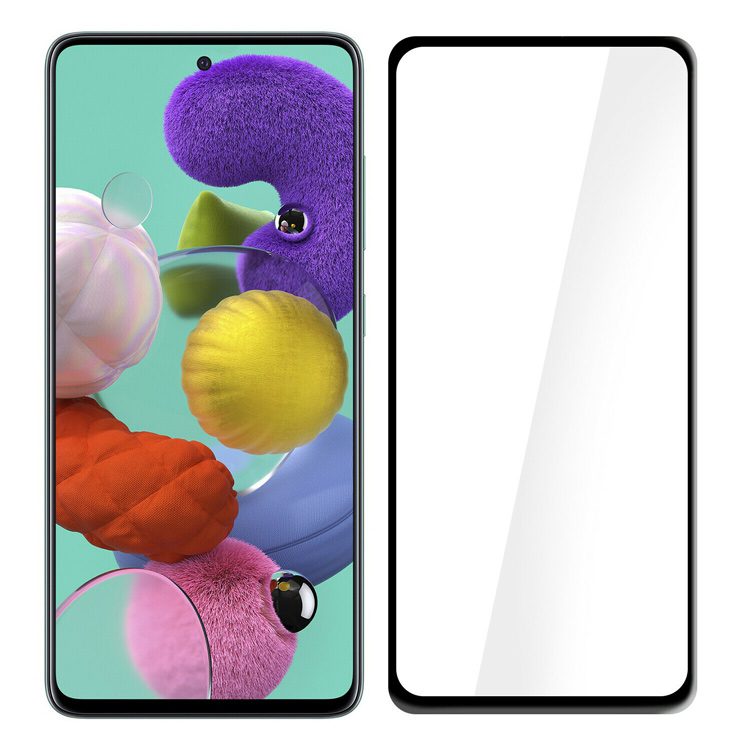 POWERTECH Tempered Glass 5D, Full Glue, Samsung Galaxy A51, μαύρο 1 POWERTECH Tempered Glass 5D