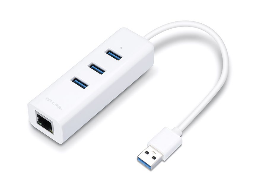 TP-LINK Αντάπτορας USB 3.0 Hub & Gigabit, 3 Port, 18.5cm 1 TP-LINK Αντάπτορας USB 3.0 Hub & Gigabit