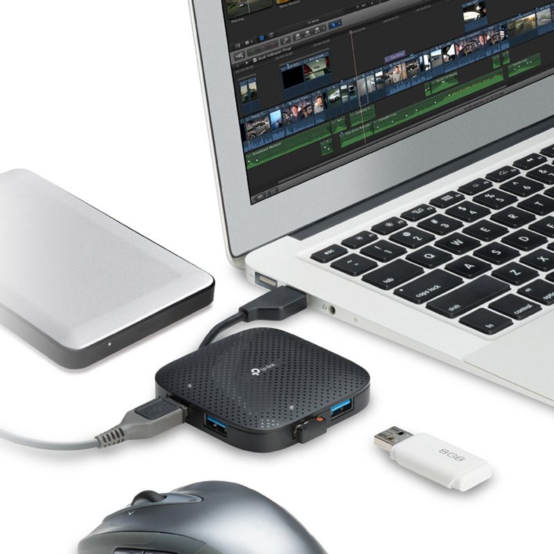 TP-LINK USB hub UH400 USB 3.0, 4x USB 3.0, Ver. 3.0, μαύρο 4 μαύρο