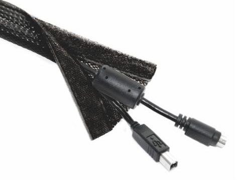 BRATECK Δεματικό Καλωδίων τύπου Flex Wrap VS-135, 100x13.5cm, μαύρο 3 μαύρο