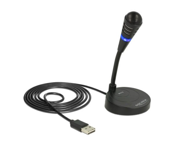 DELOCK USB μικρόφωνο 65868 με βάση και mute button