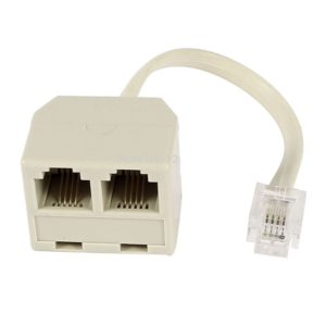 POWERTECH adapter 6p4c 1x αρσενικό 0.20cm σε 2x θηλυκό