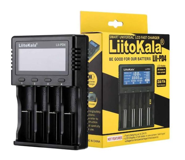 LIITOKALA φορτιστής LII-PD4 για μπαταρίες NiMH/CD, Li-Ion, IMR, 4 slots - Image 6