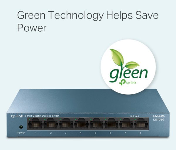 TP-LINK Desktop Switch LS108G, 8-port 10/100/1000Mbps, Ver. 1.0 - Image 4