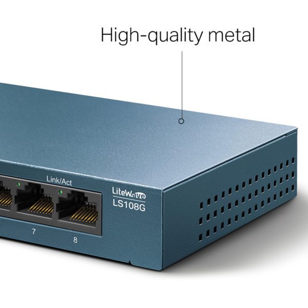 TP-LINK Desktop Switch LS108G, 8-port 10/100/1000Mbps, Ver. 1.0 - Image 6