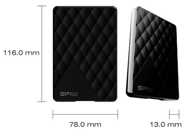 SILICON POWER εξωτερικός HDD 1TB Diamond D06, USB 3.0, Black - Image 4