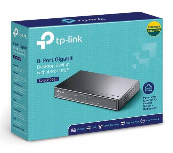TP-LINK 8-Port Gigabit Desktop Switch TL-SG1008P, 4-Port PoE, Ver. 3.0 - Image 4